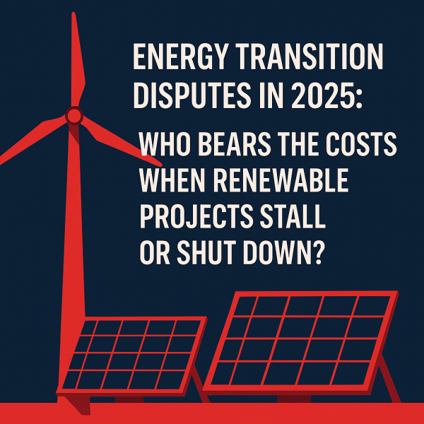 Energy Transition Disputes in 2025: Who Bears the Costs When Renewable Projects Stall or Shut Down?